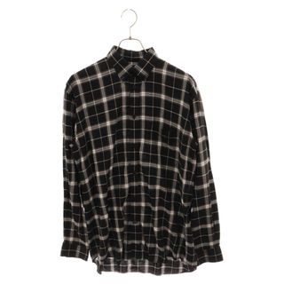 BALENCIAGA バレンシアガ Back Logo Check L/S Shirt 556878 TDM03 バックロゴ長袖シャツ ブラック