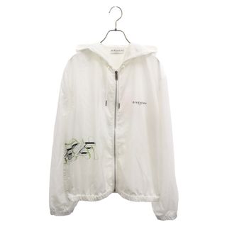 ジバンシィ(GIVENCHY)のGIVENCHY ジバンシィ 20SS PEONY PRINTED WINDBREAKER ロゴプリント ナイロン ウィンドブレーカー ジップアップ ジャケット ホワイト BM00C412SZ(ナイロンジャケット)