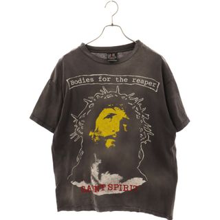 SAINT MICHAEL セントマイケル 23AW ヴィンテージ加工B FOR REAPERプリント半袖Tシャツ グレー SM-A23-0000-002(Tシャツ/カットソー(半袖/袖なし))