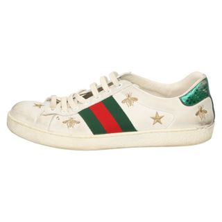 グッチ(Gucci)のGUCCI グッチ Ace Low 386750 エース ローカットスニーカー BEE刺繍 シェリーライン マルチ(スニーカー)