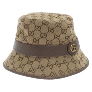 グッチ(Gucci)のGUCCI グッチ 20SS GG Canbas Fedora Hat GG キャンバス フェドラ ハット 576587 4HG62 ブラウン(ハット)