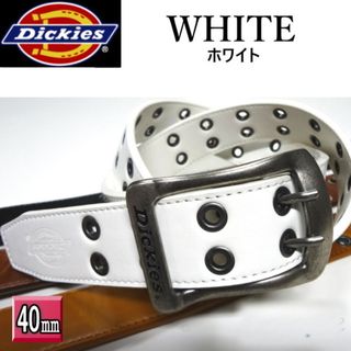 ディッキーズ(Dickies)の126WH ディッキーズ ベルト ダブルピン Dickies  白 ホワイト(ベルト)