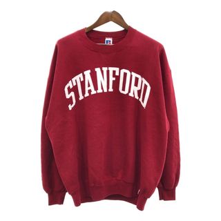 90年代 USA製 RUSSELL ATHLETIC ラッセル STANFORD スタンフォード カレッジ スウェット 大きいサイズ (メンズ 2XL) 中古 古着 Q7732(スウェット)