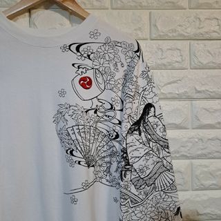 [クロップドヘッズ] 一寸法師絵図 ロングスリーブ [和柄] L-91473(Tシャツ/カットソー(七分/長袖))