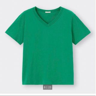 ジーユー(GU)のGU コットンVネックT(Tシャツ(半袖/袖なし))