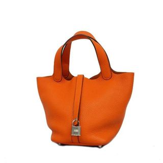 Hermes - 【4id5008】エルメス ハンドバッグ/ピコタンロックPM/トリヨンクレマンス/オレンジ/シルバー金具 【中古】 レディース