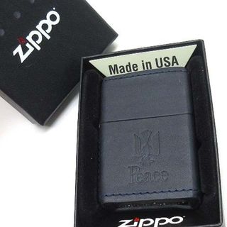 ジッポー(ZIPPO)のジッポー ZIPPO ピース PEACE 革巻き ロゴ型押し ライター 22年(その他)