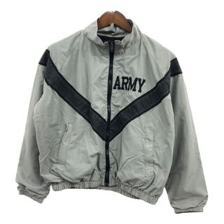 90年代 米軍実物 U.S.ARMY IPFU トレーニングジャケット ミリタリー ライトグレー (メンズ X-SMALL REGULAR) 中古 古着 Q7741(ミリタリージャケット)