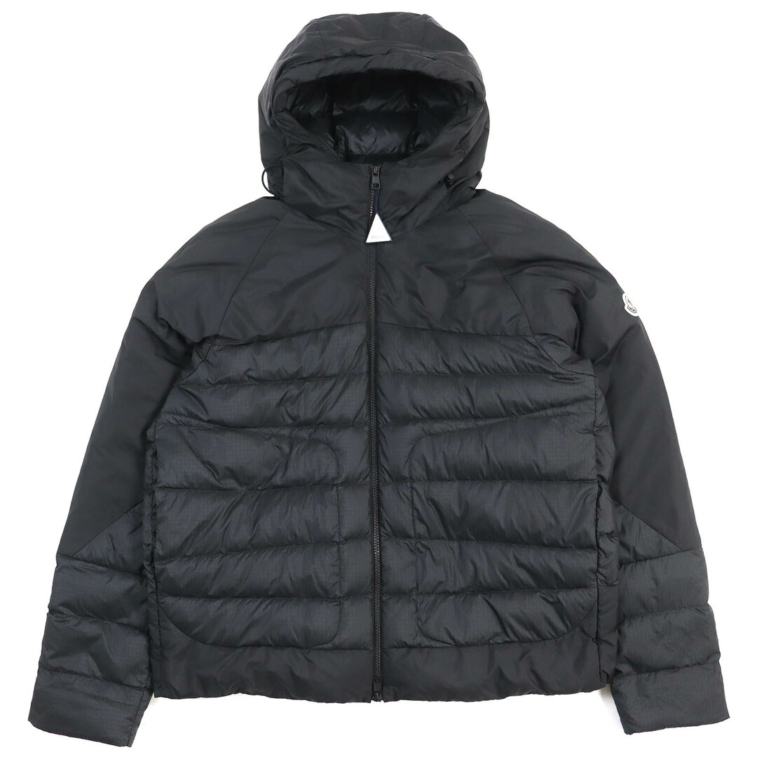 MONCLER - 美品△MONCLER モンクレール 23-24AW GLOAS ロゴ入り ロゴワッペン・フード付き ダウンジャケット ブラック 3 ハンガー・ガーメント付き 正規品 メンズ オススメ◎