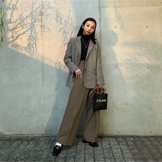 ザラ(ZARA)のZARA テーラードチェック柄ジャケット(テーラードジャケット)