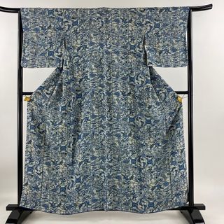 小紋 身丈160cm 裄丈63cm 正絹 秀品 【中古】(着物)