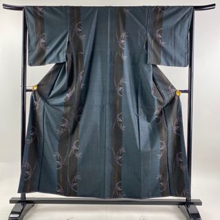 紬 身丈156.5cm 裄丈63.5cm 正絹 秀品 【中古】(着物)