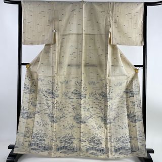 訪問着 身丈167cm 裄丈64cm 正絹 美品 逸品 【中古】(着物)