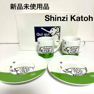 シンジカトウ(Shinzi Katoh)のShinzi Katoh カップ&ソーサー ペイントクラブ  ペアコーヒーカップ(食器)
