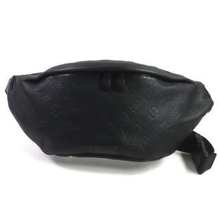 ルイヴィトン(LOUIS VUITTON)の極美品▼LOUIS VUITTON ルイヴィトン M44388 ディスカバリー バムバッグ モノグラム シャドゥ レザー ウエストバッグ ボディバッグ ブラック フランス製 メンズ(ボディーバッグ)