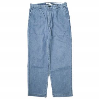 steven alan - Steven Alan スティーブンアラン 日本製 BLCH/DNM 1P BAGGY TAPERED ブリーチデニム1プリーツバギーテーパードパンツ 8114-219-0173 L Indigo ワイド ボトムス【中古】【Steven Alan】