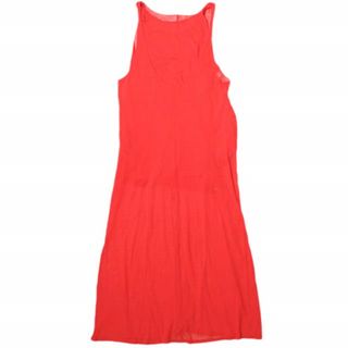 オーラリー(AURALEE)のAURALEE オーラリー 23SS 日本製 HARD TWIST COTTON GAUZE DRESS ハードツイストコットンガーゼドレス A23SD02RB 1 RED ノースリーブ レイヤード ロング ワンピース トップス【中古】【AURALEE】(ロングワンピース/マキシワンピース)