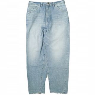 ブフト(BUKHT)のbukht ブフト 日本製 BIG DENIM PANTS ダメージ加工 ビッグデニムパンツ ライトウォッシュ B-M35805 2(M) Indigo ワイド テーパード ジップフライ セルビッチ ジーンズ ボトムス【中古】【bukht】(デニム/ジーンズ)