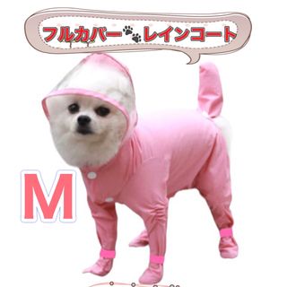 犬用レインコート 犬用カッパ  M   小型犬 ペット 犬 レインコート 犬服(犬)