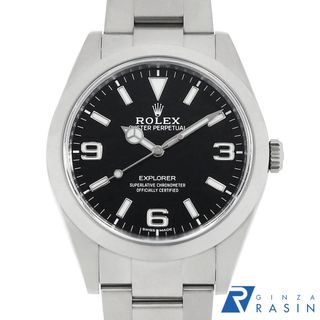 ロレックス(ROLEX)のロレックス エクスプローラーI 後期型 ホワイト369 214270 ブラック ランダム番 メンズ 中古 腕時計(腕時計(アナログ))