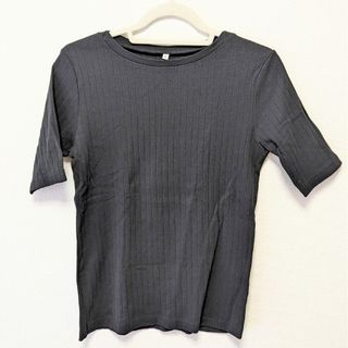 中古 レディース 半袖  黒 トップス LL(Tシャツ(半袖/袖なし))