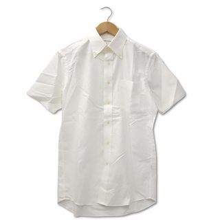 ユニクロ(UNIQLO)のユニクロ UNIQLO ドライ ノンアイロン 半袖 ボタンダウンシャツ 白 S(シャツ)