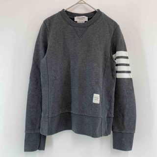 THOM BROWNE - THOM BROWNE. ループバックジャージー ニット エンジニアード 4BAR ストライプ クルーネックプルオーバー 42 チャコールグレー FJT002A-00535025