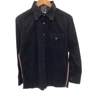 バーバリーブラックレーベル(BURBERRY BLACK LABEL)の♪♪BURBERRY BLACK LABEL バーバリーブラックレーベル メンズ コーデュロイ シャツ SIZE 2 ブラック(シャツ)