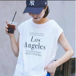 チャオパニックティピー(CIAOPANIC TYPY)のUSAコットン ロゴプリント ノースリTEE(Tシャツ(半袖/袖なし))