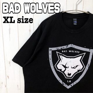 BAD WOLVES バンドtシャツ 両面プリント　オーバーサイズ　黒　XL古着(Tシャツ/カットソー(半袖/袖なし))