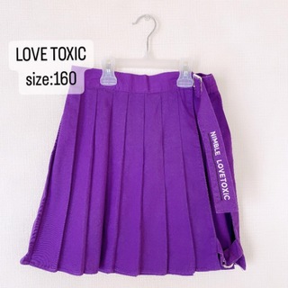 ラブトキシック(lovetoxic)のLOVE TOXIC    ラブトキ　2way   プリーツスカパン　紫　160(スカート)