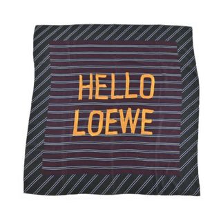 ロエベ(LOEWE)のLOEWE ロエベ バンダナ・スカーフ - 紫x紺xカーキ 【古着】【中古】(バンダナ/スカーフ)