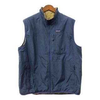 パタゴニア(patagonia)のpatagonia パタゴニア リバーシブル クランクセット ベスト アウトドア ブルー (メンズ L相当) 中古 古着 Q7768(ベスト)