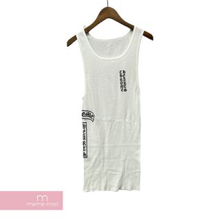 クロムハーツ(Chrome Hearts)のCHROME HEARTS Side Logo Tank Top クロムハーツ サイドロゴタンクトップ ヴァーティカルロゴ プリント ホワイト サイズL【240525】【新古品】【me04】(タンクトップ)