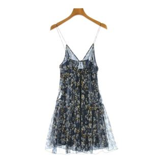 DSQUARED ディースクエアード ブラウス -(XS位) 紺x白x茶(花柄) 【古着】【中古】(シャツ/ブラウス(長袖/七分))