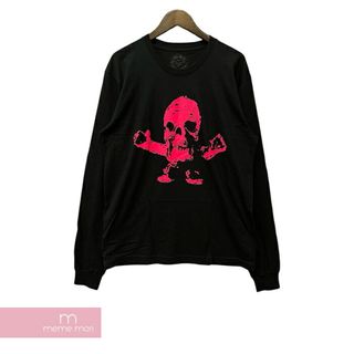 クロムハーツ(Chrome Hearts)のCHROME HEARTS FOTI Neon Pink Back Scroll Logo L/S Tee クロムハーツ フォティ ネオンピンクバックスクロールロゴTシャツ 半袖カットソー スカル バックスクロール ブラック サイズL【240526】【新古品】【me04】(Tシャツ/カットソー(半袖/袖なし))