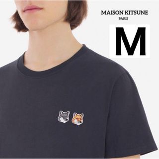 メゾンキツネ(MAISON KITSUNE')のMaison kitsune メゾンキツネ  黒Tシャツ Mサイズ(Tシャツ/カットソー(半袖/袖なし))