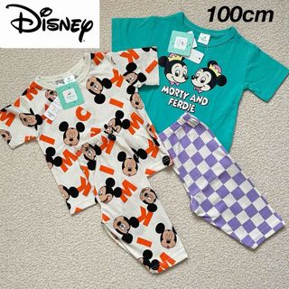 ディズニー(Disney)の新品★Disney ミッキー 夏用 パジャマ 2枚セット ベビー 100cm(パジャマ)