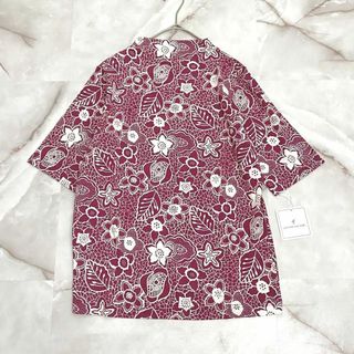 A13078 コットンファクトリー バイオフライス花更紗ボトルネックプルオーバー(Tシャツ(半袖/袖なし))