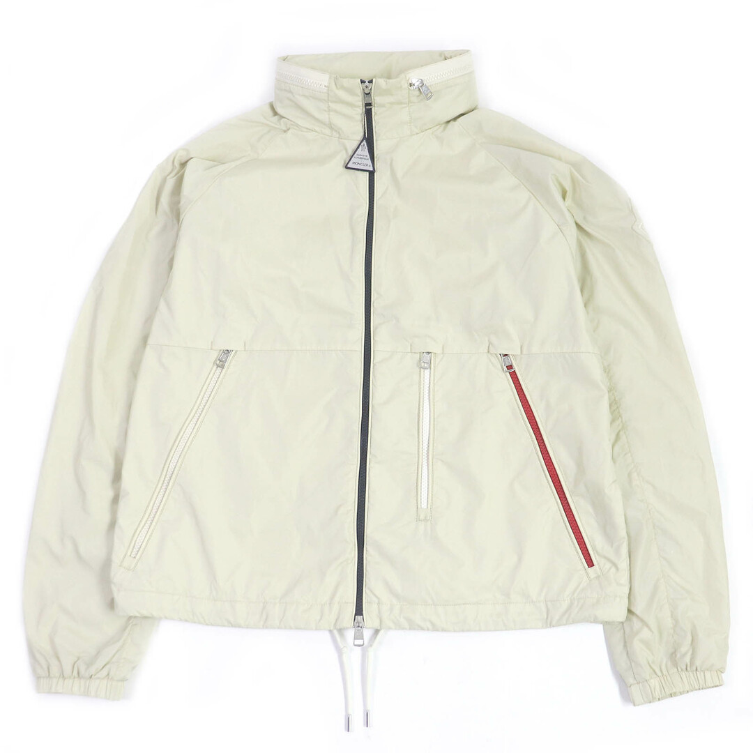 美品□MONCLER GENIUS 2 モンクレール ジーニアス 2 2020年製 OCT デカロゴワッペン WZIP フード入り ブルゾンジャケット ナイロンジャンパー アイボリー 2 正規品 メンズ