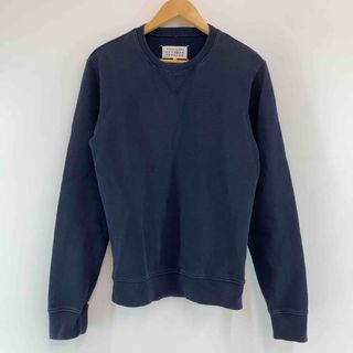 Maison Martin Margiela - Maison Margiela メゾンマルジェラ ⑭ ELBOW PATCHED CREW SWEAT SHIRT スウェット 44 ネイビー S50GU0027 S25279 エルボーパッチ クルーネックスウェット