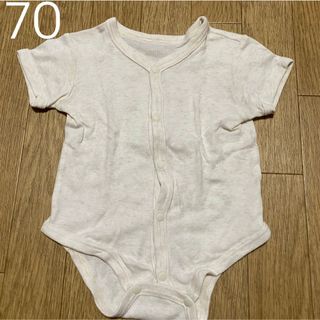 ニシマツヤ(西松屋)の前開きロンパース ベビー肌着 ベビーインナー 男の子 女の子 夏服 夏物 70(ロンパース)