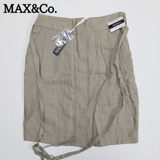 Max & Co. - 【未使用】MAX&Co.スカート　ひざ丈　ベージュ　タグ付き　M