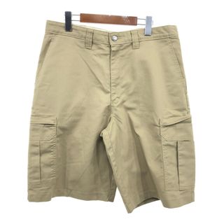 ディッキーズ(Dickies)のDickies ディッキーズ カーゴ ショートパンツ ベージュ (メンズ W34) 中古 古着 Q7793(ショートパンツ)