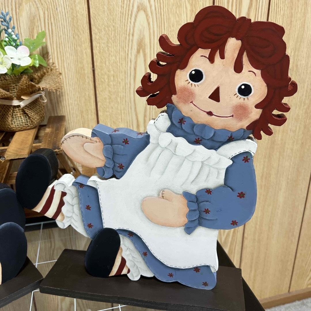 トールペイント仲良しアン＆アンディ置き物