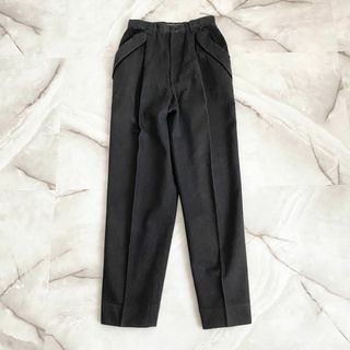 イッセイミヤケ(ISSEY MIYAKE)のA13163 イッセイミヤケ　80's 筆タグ　コットンウールツイルタックパンツ(カジュアルパンツ)