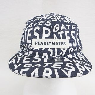 パーリーゲイツ(PEARLY GATES)のパーリーゲイツ ゴルフ キャップ 帽子 総柄 紺 白 ネイビー ホワイト FR(ウエア)