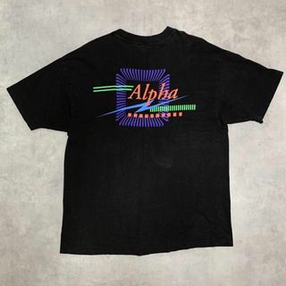 ヘインズ(Hanes)の90s Alpha Digital ブラック Tシャツ XLサイズ IT企業(Tシャツ/カットソー(半袖/袖なし))