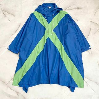 コムデギャルソンシャツ(COMME des GARCONS SHIRT)のA13188 コムデギャルソンシャツボーイ　19SSオーバーレインポンチョ　青S(ナイロンジャケット)