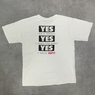 ESPN ホワイト Tシャツ Lサイズ アメリカ企業スポーツテレビ(Tシャツ/カットソー(半袖/袖なし))